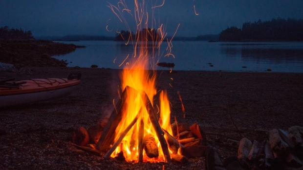 building a campfire
