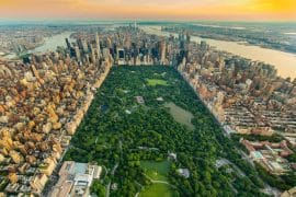aerial view of the ny central park